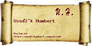 Uzsák Humbert névjegykártya